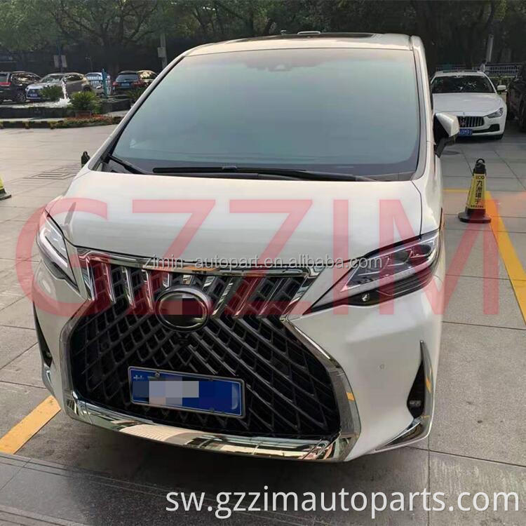 Mbele mpya ya kuwasili na taa ya nyuma ya bumper iliyosanikishwa kit kit cha mwili kinachofaa kwa alphard 2016+ hadi LX LM hadi